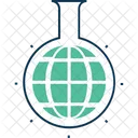Globe In Flask Conical Flask Erlenmeyer Flask Icon