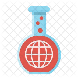 Globe In Flask  Icon