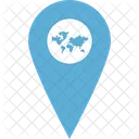 Globe Location Location Pin Marked Location Icon