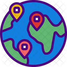 Globe Location  Icon