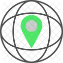 Globe Location  Icon