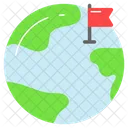 Globe Mission Goal Flag Icon