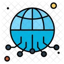 Globe Network Globe Microchip Icon
