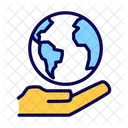 Hand Support Planet Icon