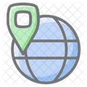 Globe Pin  Icon