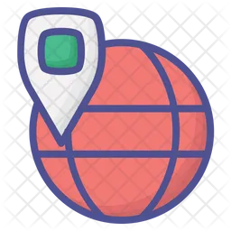 Globe Pin Flag Icon