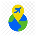 Globe pin flight  Icon