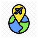 Globe pin flight  Icon
