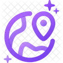 Globe Pin  Icon