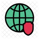 Globe Protection Globe Shield Global Security Icon