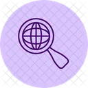 Globe Search Magnifier Icon