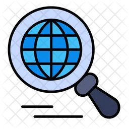 Globe Search  Icon