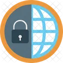 Globe Security Worldwide International Security Icon