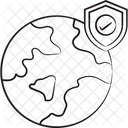 Globe Security Shield Security Icon