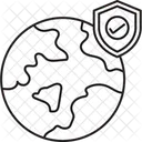 Globe Security Shield Security Icon