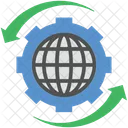 Globe Setting Cog Icon