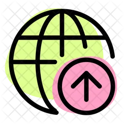 Globe Upload  Icon