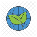 Globe With Plant Icon