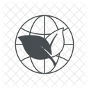 Globe with plant  Icon