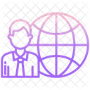 Globle Globle Woman Global Employee Icon