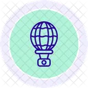 Icono De Linea De Globo Aerostatico Icono