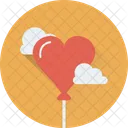 Corazon Globo Nube Icono