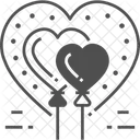 Globo de corazon  Icono