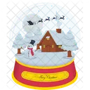 Globo de nieve navideño Papá Noel  Icono