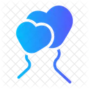 Globo en forma de corazón  Icono