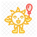 Timido Lindo Sol Icono