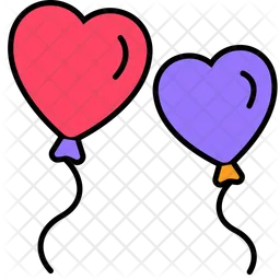 Globos de amor  Icono