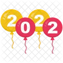 Globos de año nuevo  Icono