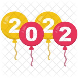 Globos de año nuevo  Icono