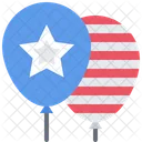 Globos de bandera de estados unidos  Icono