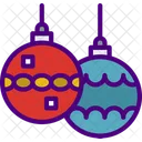 Globos de navidad  Icono