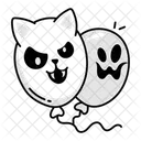 Globos Espeluznantes Embrujados Halloween Icono