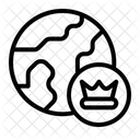 Globus mit Krone  Symbol