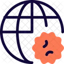 Globus Virus zwei  Symbol