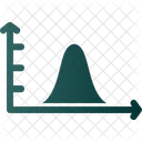 Glockenkurve im Diagramm  Symbol