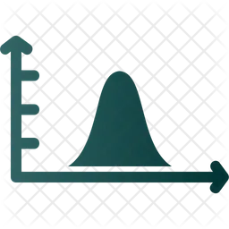 Glockenkurve im Diagramm  Symbol