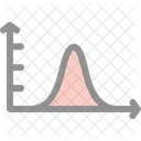 Glockenkurve im Diagramm  Symbol