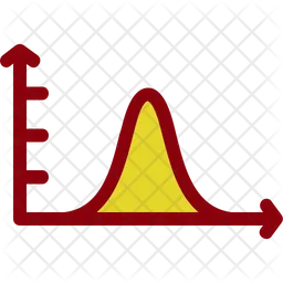 Glockenkurve im Diagramm  Symbol