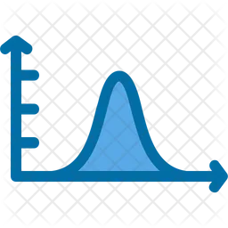 Glockenkurve im Diagramm  Symbol