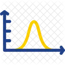 Glockenkurve im Diagramm  Symbol