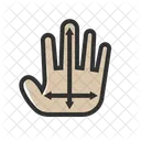 Glove Size Palm Size Finger Length Icon