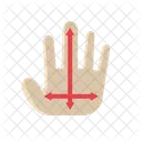 Glove Size Palm Size Finger Length Icon
