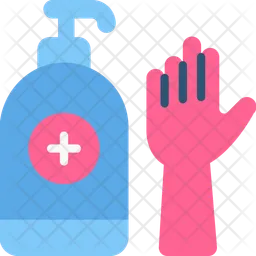 Gloves and sanitizer  Icon