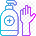 Gloves and sanitizer  Icon