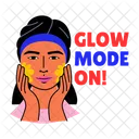 Glowing Skin Self Care Pampering Icon