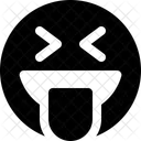 Glucklich Zunge Festgefahren Symbol